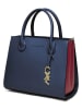 CXL by Christian Lacroix Leder-Henkeltasche "Montaigne" in Blau - (B)32 x (H)26 x (T)15 cm