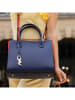 CXL by Christian Lacroix Leder-Henkeltasche "Montaigne" in Blau - (B)32 x (H)26 x (T)15 cm