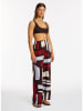 Jets Marlenehose in Bordeaux/ Hellblau/ Creme