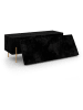 IDOMYA Essentials Aufbewahrungsbank "Loan" in Schwarz/ Gold - (B)100 x (H)45 x (T)37 cm