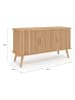 IDOMYA Essentials Sideboard "Faustine" in Hellbraun - (B)110 x (H)60 x (T)40 cm