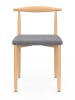 IDOMYA Factory 6-delige set: stoelen "Adam" grijs/lichtbruin - (B)50 x (H)74 x (D)48 cm