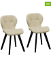 IDOMYA Factory 2-delige set: eetkamerstoelen "Daisy" crème - (B)50 x (H)70 x (D)47,5 cm