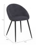 IDOMYA Factory Krzesła (4 szt.) "Dory" w kolorze antracytowo-czarnym - 52 x 77 x 54 cm