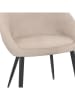 IDOMYA Factory 2-delige set: eetkamerstoelen "Dory" crème/zwart - (B)52 x (H)77 x (D)54 cm