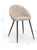IDOMYA Factory 4-delige set: eetkamerstoelen "Dory" crème/zwart - (B)52 x (H)77 x (D)54 cm