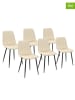 IDOMYA Factory 6er-Set: Stühle "Fiona" in Creme/ Schwarz - (B)46 x (H)88 x (T)55 cm