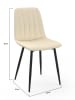 IDOMYA Factory 6-delige set: stoelen "Fiona" crème/zwart - (B)46 x (H)88 x (D)55 cm