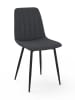 IDOMYA Factory 6er-Set: Stühle "Fiona" in Dunkelgrau/ Schwarz - (B)46 x (H)88 x (T)55 cm