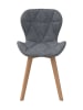 IDOMYA Factory 2-delige set: eetkamerstoelen "Gladys" grijs - (B)46 x (H)79 x (D)60 cm