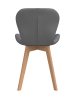IDOMYA Factory 2-delige set: eetkamerstoelen "Gladys" grijs - (B)46 x (H)79 x (D)60 cm