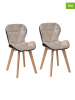 IDOMYA Factory 2-delige set: eetkamerstoelen "Gladys" taupe - (B)46 x (H)79 x (D)50 cm