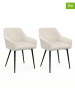 IDOMYA Factory 2-delige set: eetkamerstoelen "Jenny" crème - (B)56 x (H)76 x (D)51 cm
