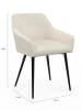 IDOMYA Factory 2er-Set: Esszimmerstühle "Jenny" in Creme - (B)56 x (H)76 x (T)51 cm