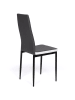 IDOMYA Factory 6-delige set: stoelen "Jodie" grijs/wit - (B)39 x (H)96 x (D)41,5 cm