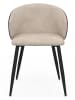IDOMYA Factory 2er-Set: Esszimmerstühle "Léona" in Taupe/ Schwarz - (B)51 x (H)71 x (T)53 cm