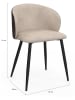IDOMYA Factory 2er-Set: Esszimmerstühle "Léona" in Taupe/ Schwarz - (B)51 x (H)71 x (T)53 cm