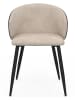 IDOMYA Factory 4er-Set: Esszimmerstühle "Léona" in Taupe/ Schwarz - (B)51 x (H)71 x (T)53 cm