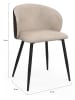 IDOMYA Factory 4er-Set: Esszimmerstühle "Léona" in Taupe/ Schwarz - (B)51 x (H)71 x (T)53 cm