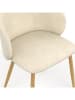 IDOMYA Factory 2-delige set: eetkamerstoelen "Léona" crème - (B)51 x (H)71 x (D)53 cm
