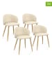 IDOMYA Factory 4-delige set: eetkamerstoelen "Léona" crème - (B)51 x (H)71 x (D)53 cm