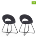 IDOMYA Factory 2-delige set: eetkamerstoelen "Malone" antraciet - (B)60 x (H)79 x (D)50 cm
