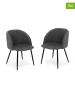 IDOMYA Factory 2-delige set: eetkamerstoelen "Nina" grijs - (B)52 x (H)79 x (D)60 cm