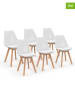 IDOMYA Factory 6-delige set: eetkamerstoelen "Nordia" wit - (B)46 x (H)79,5 x (D)51 cm