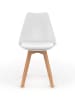 IDOMYA Factory 6-delige set: eetkamerstoelen "Nordia" wit - (B)46 x (H)79,5 x (D)51 cm