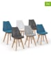 IDOMYA Factory 6er-Set: Esszimmerstühle "Nordia" in Bunt - (B)46 x (H)79,5 x (T)51 cm