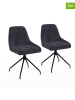 IDOMYA Factory 2-delige set: eetkamerstoelen "Olivia" antraciet - (B)47,5 x (H)79 x (D)54 cm