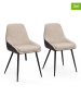 IDOMYA Factory 2er-Set: Esszimmerstühle "Ornella" in Taupe - (B)47,5 x (H)79 x (T)54 cm