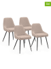 IDOMYA Factory 4er-Set: Esszimmerstühle "Ornella" in Beige - (B)47,5 x (H)79 x (T)54 cm