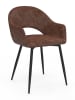 IDOMYA Factory 2-delige set: eetkamerstoelen "Rebecca" bruin - (B)52 x (H)75 x (D)56 cm