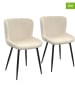 IDOMYA Factory 2er-Set: Esszimmerstühle "Taylor" in Creme/ Schwarz - (B)52 x (H)79 x (T)50 cm