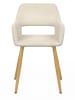 IDOMYA Factory 2-delige set: eetkamerstoelen "Heidi" grijs/lichtbruin - (B)52 x (H)80 x (D)53cm