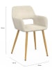 IDOMYA Factory 2-delige set: eetkamerstoelen "Heidi" grijs/lichtbruin - (B)52 x (H)80 x (D)53cm