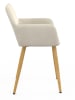 IDOMYA Factory 2-delige set: eetkamerstoelen "Heidi" grijs/lichtbruin - (B)52 x (H)80 x (D)53cm