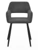 IDOMYA Factory 2-delige set: eetkamerstoelen "Heidi" grijs/zwart - (B)52 x (H)80 x (D)53 cm