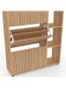 IDOMYA Factory Schuhschrank "Faustine" in Hellbraun - (B)86,5 x (H)133 x (T)24 cm