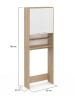 IDOMYA Essentials Waschmaschinenregal in Hellbraun/ Weiß - (B)65 x (H)180 x (T)24 cm