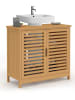 IDOMYA Essentials Waschbeckenunterschrank ''Maya'' in Hellbraun - (B)60 x (H)65 x (T)30 cm