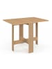 IDOMYA Factory Klapptisch "Faustine" in Hellbraun - (B)103 x (H)75 x (T)27 cm