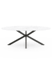 IDOMYA Essentials Esstisch "Céleste" in Weiß/ Schwarz - (B)200 x (H)75 cm