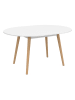 IDOMYA Factory Eettafel "Stacy" beige/wit - (B)150 x (H)75 x (D)110 cm