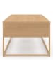 IDOMYA Factory Couchtisch "Memphis" in Hellbraun - (B)100 x (H)40,5 x (T)55 cm