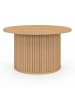 IDOMYA Factory Couchtisch "Albane" in Hellbraun - (H)40 x  Ø 70 cm