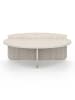 IDOMYA Factory Couchtisch in Beige - (H)35 x Ø 90 cm