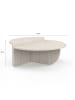 IDOMYA Factory Couchtisch in Beige - (H)35 x Ø 90 cm