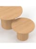 IDOMYA Factory Dubbele bijzettafel "Alvar" lichtbruin